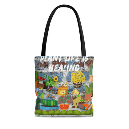 Plant Life Is Healing Tote Bag (AOP)