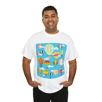 Hot Air Balloons Unisex Heavy Cotton Tee