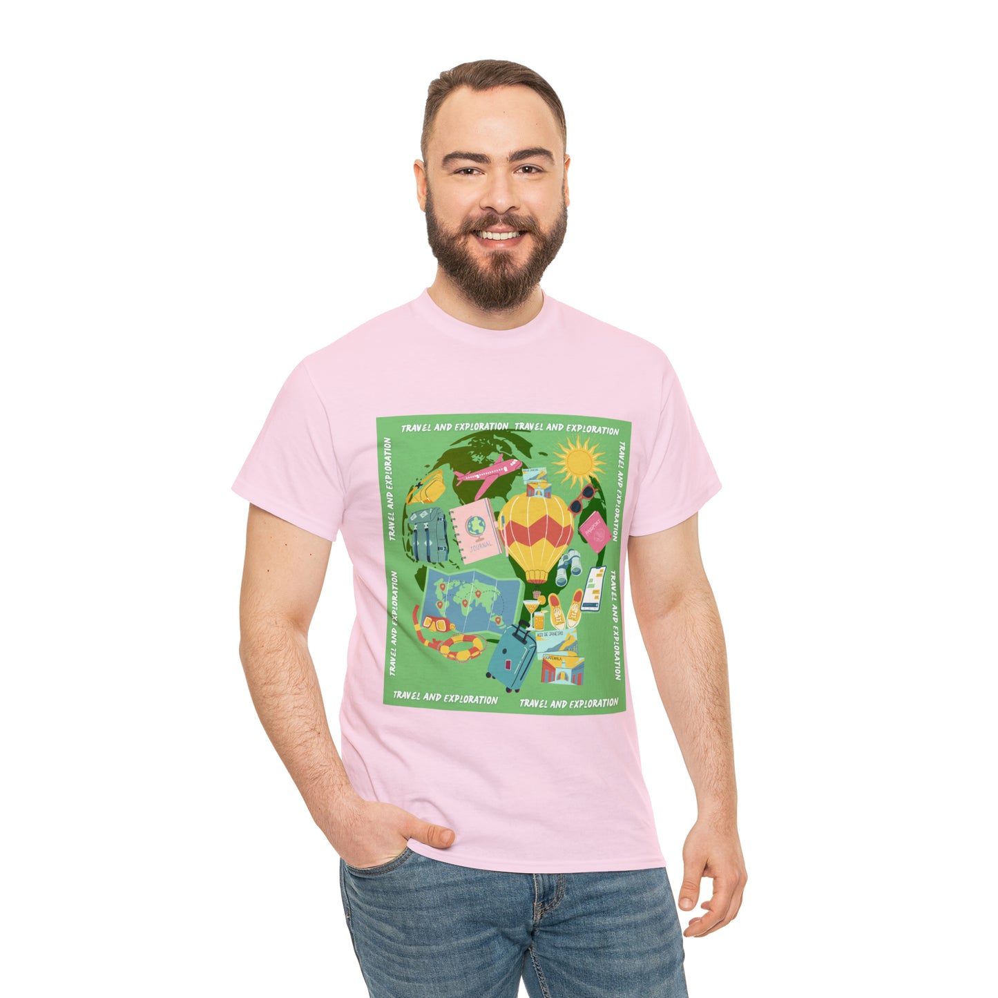Travel and Exploration Unisex Heavy Cotton Tee