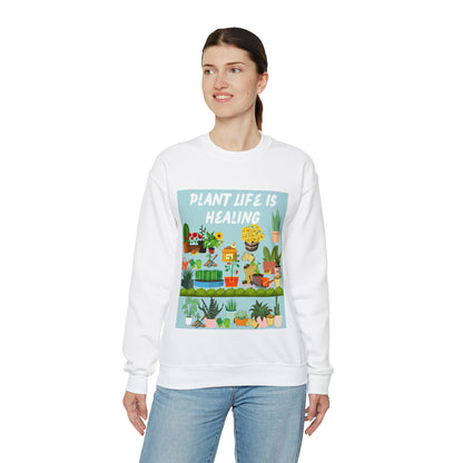 Plant Life Is Healing Unisex Heavy Blend™ Crewneck Sweatshirt