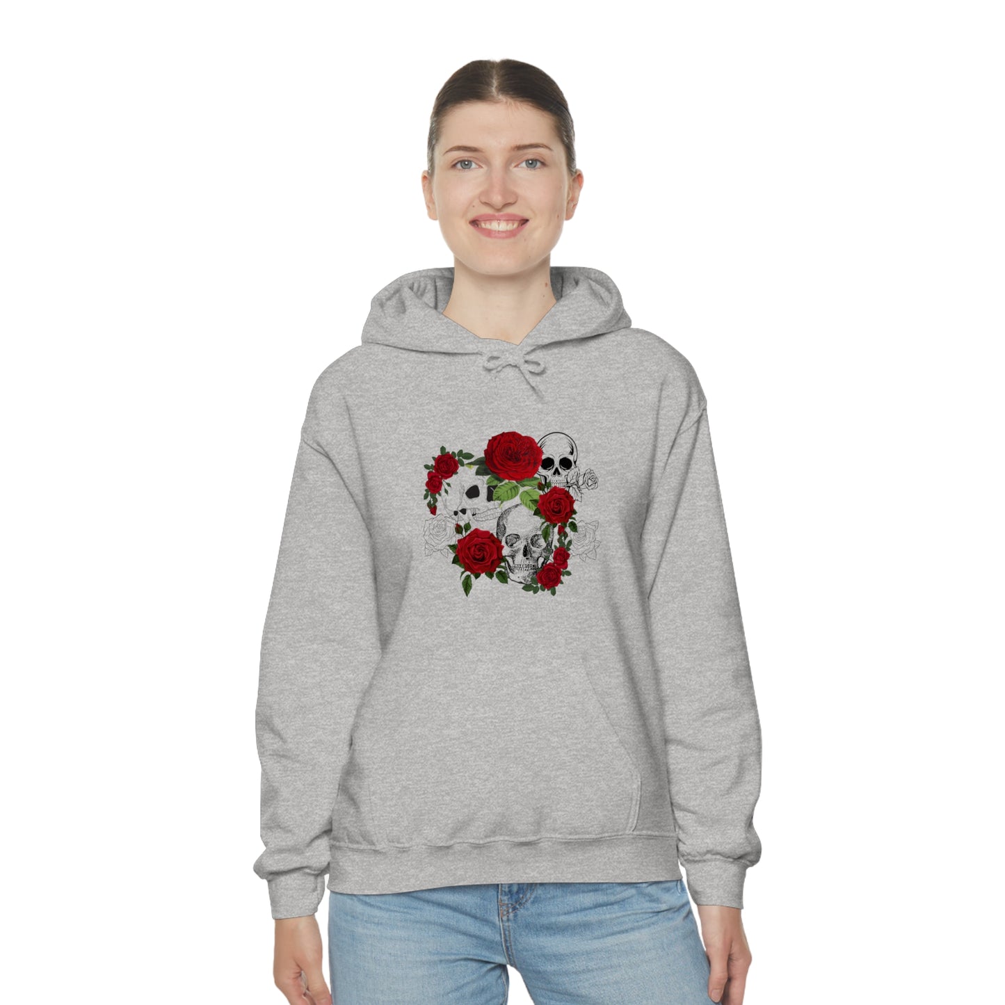 Skull and Roses Unisex Heavy Blend™ Hooded Sweatshirt