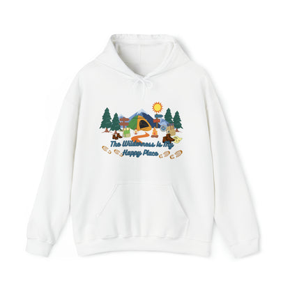 The Wilderness Is My Happy Place Unisex Heavy Blend™ Hooded Sweatshirt