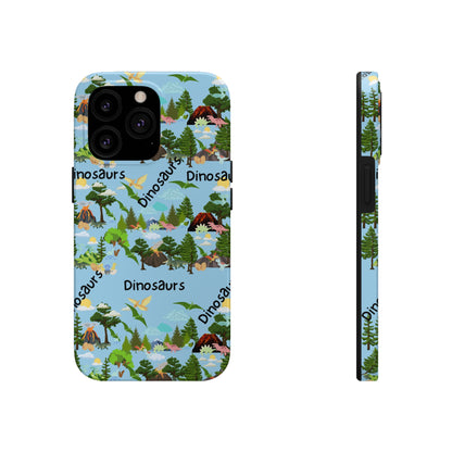 Dinosaurs Blue Tough Phone Cases