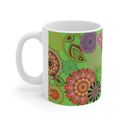 Paisley Floral Ceramic Mug 11oz