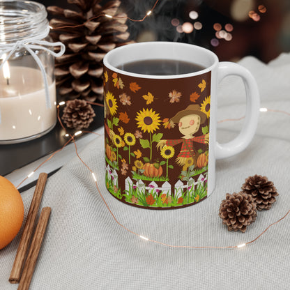 Vibing For Fall Brown Ceramic Mug 11oz