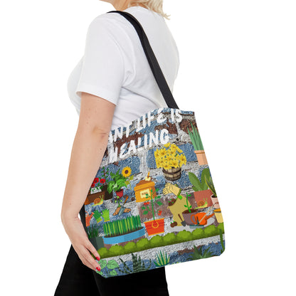 Plant Life Is Healing Tote Bag (AOP)