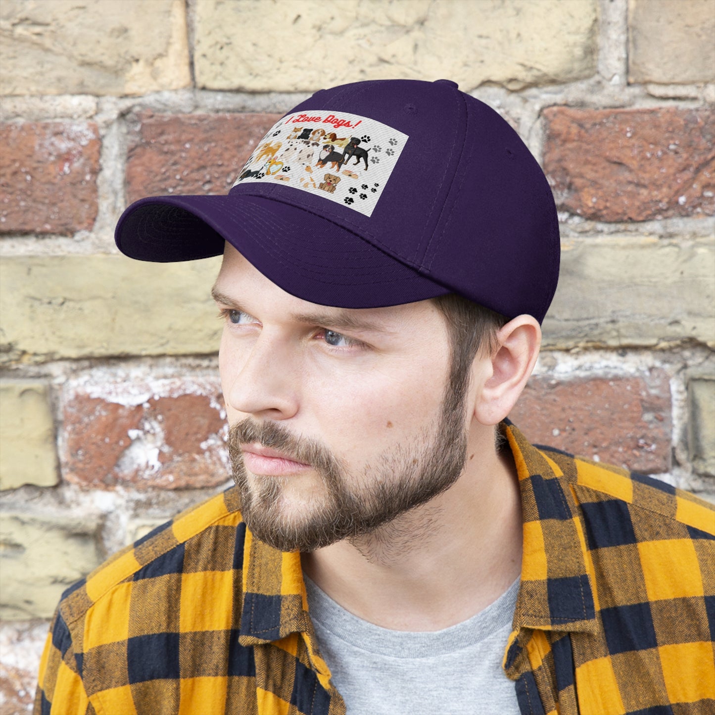 I Love Dogs! Unisex Twill Hat