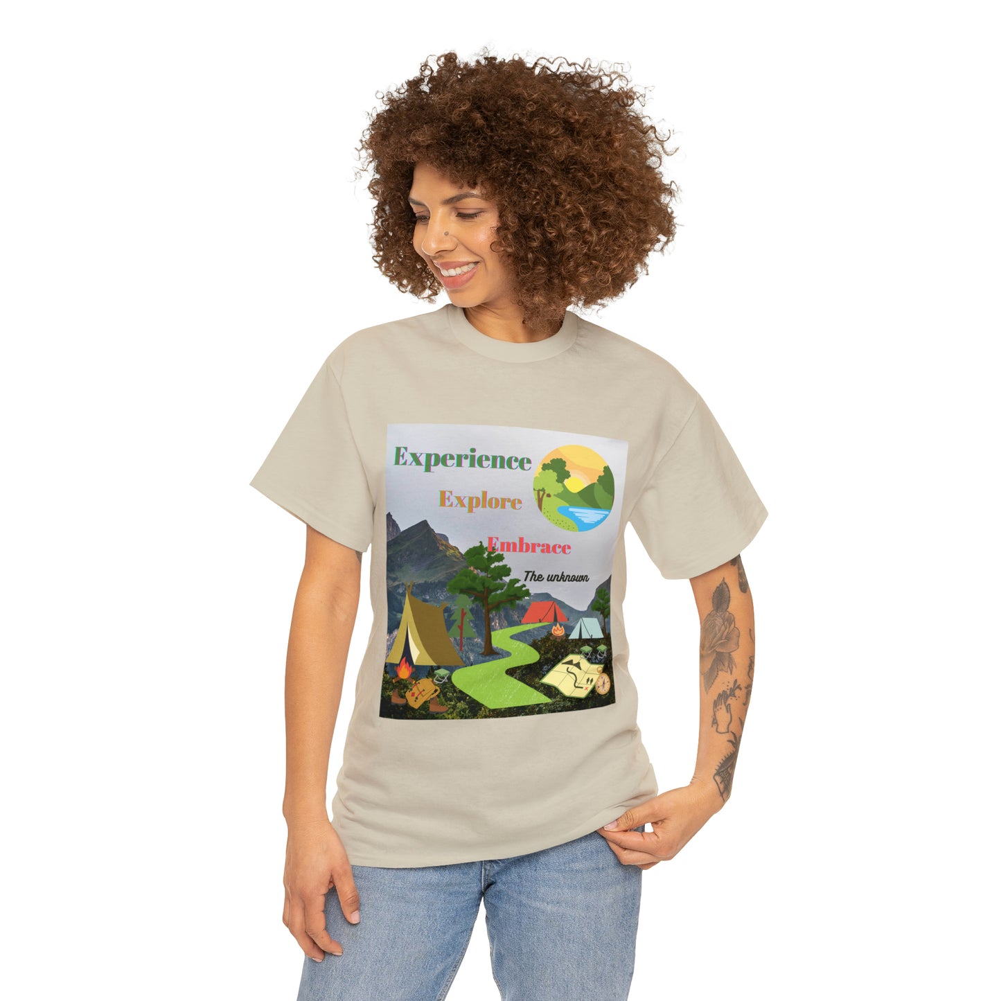 Experience Explore Embrace Unisex Heavy Cotton Tee