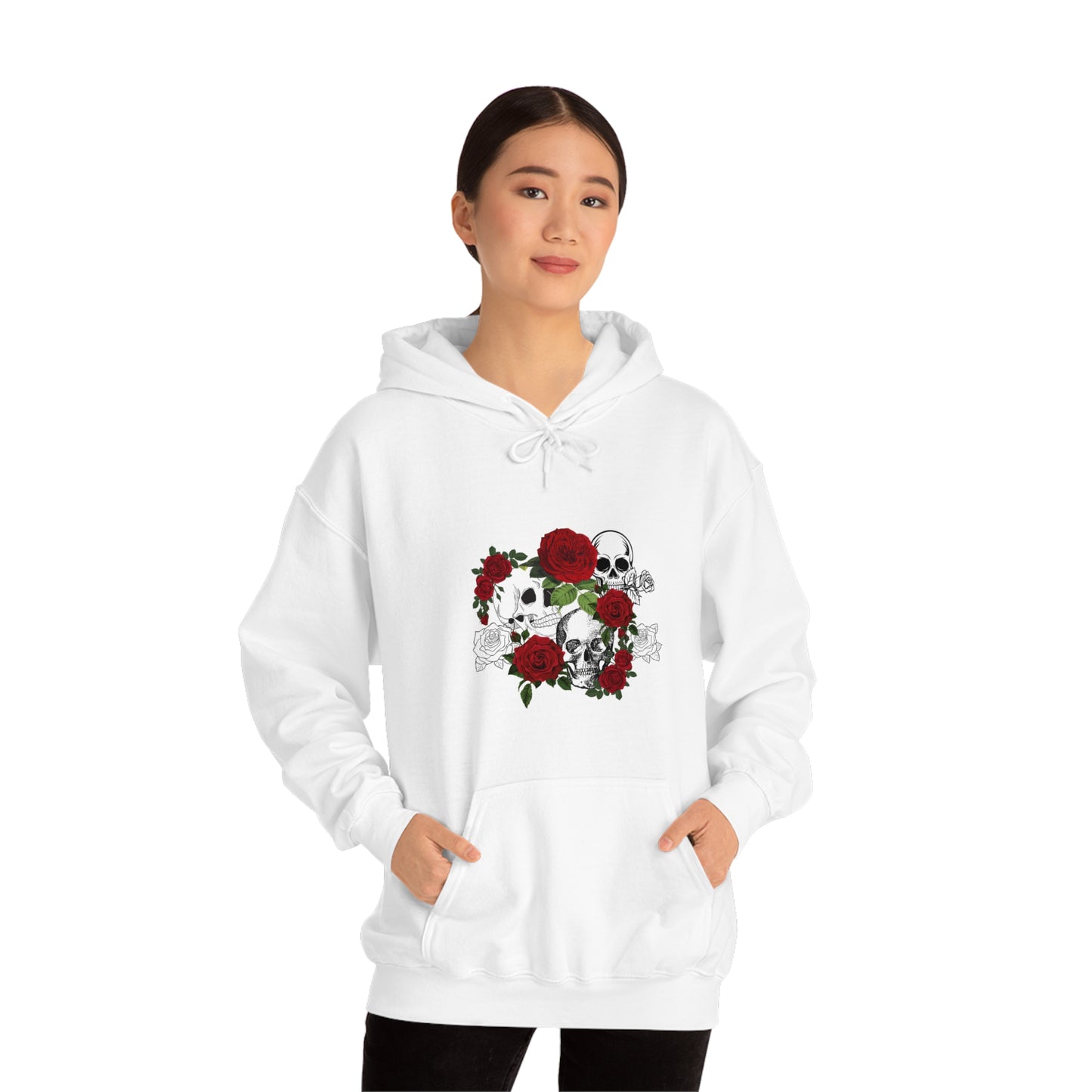 Skull and Roses Unisex Heavy Blend™ Hooded Sweatshirt