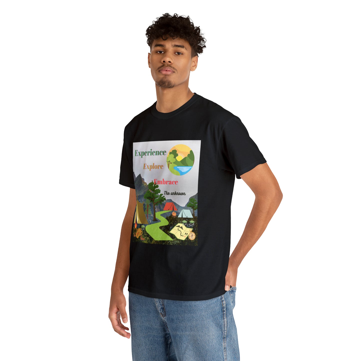 Experience Explore Embrace Unisex Heavy Cotton Tee