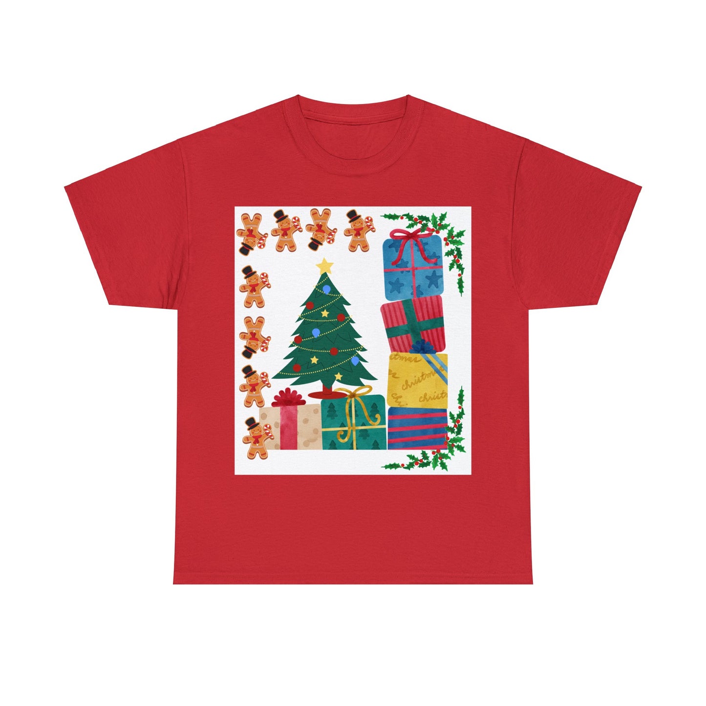 Christmas Tree Presents Unisex Heavy Cotton Tee