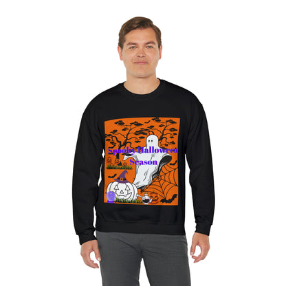 Spooky Halloween Season Orange Unisex Heavy Blend™ Crewneck Sweatshirt