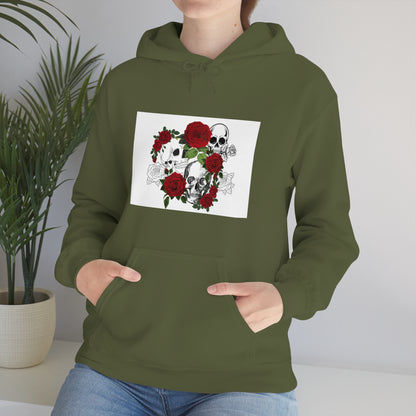 Skull and Roses Unisex Heavy Blend™ Hooded Sweatshirt