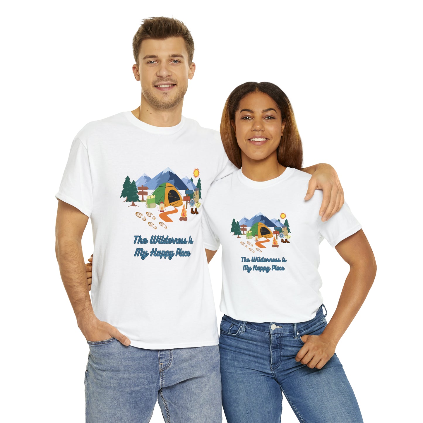 The Wilderness is My Happy Place Unisex Heavy Cotton Tee