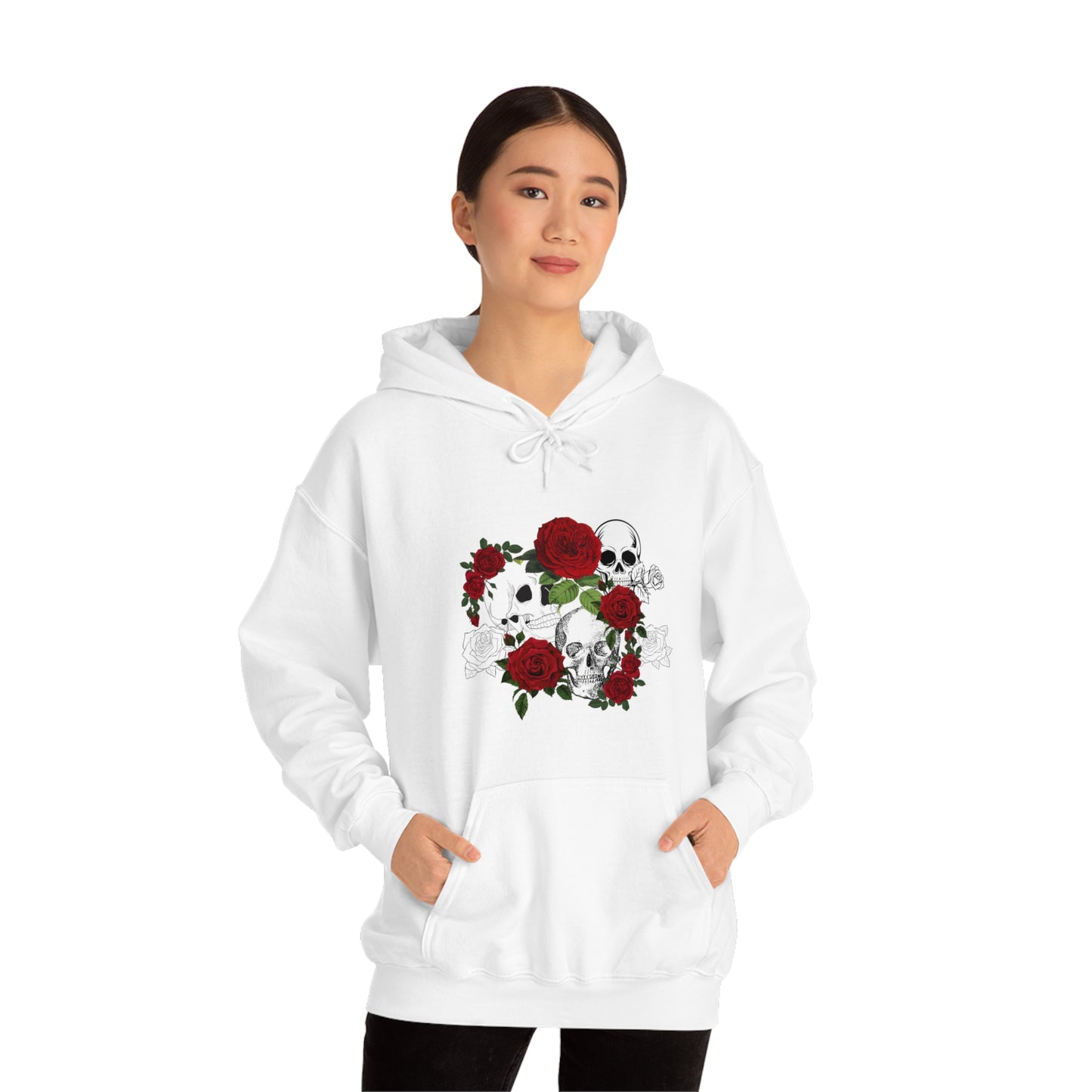 Skull and Roses Unisex Heavy Blend™ Hooded Sweatshirt