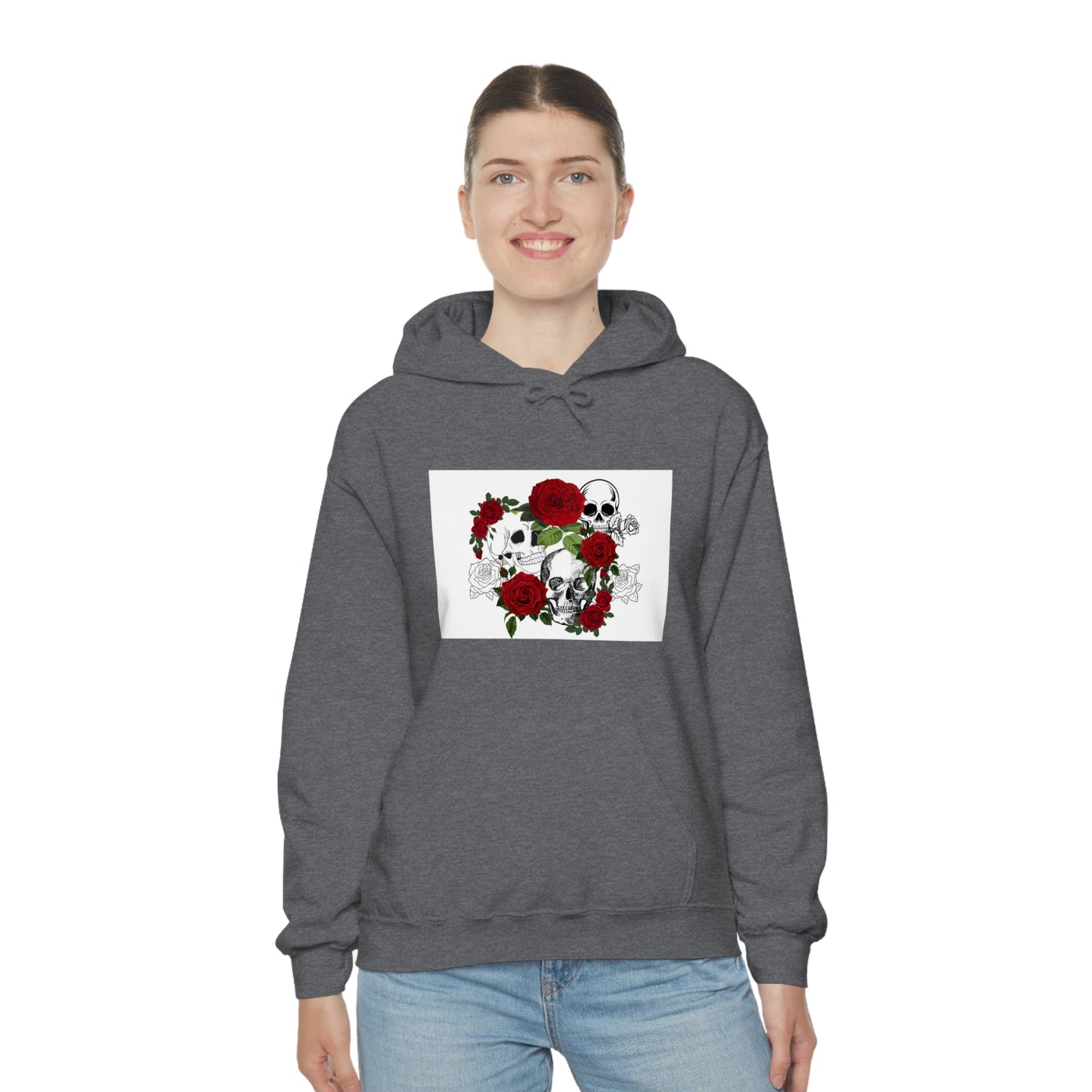 Skull and Roses Unisex Heavy Blend™ Hooded Sweatshirt