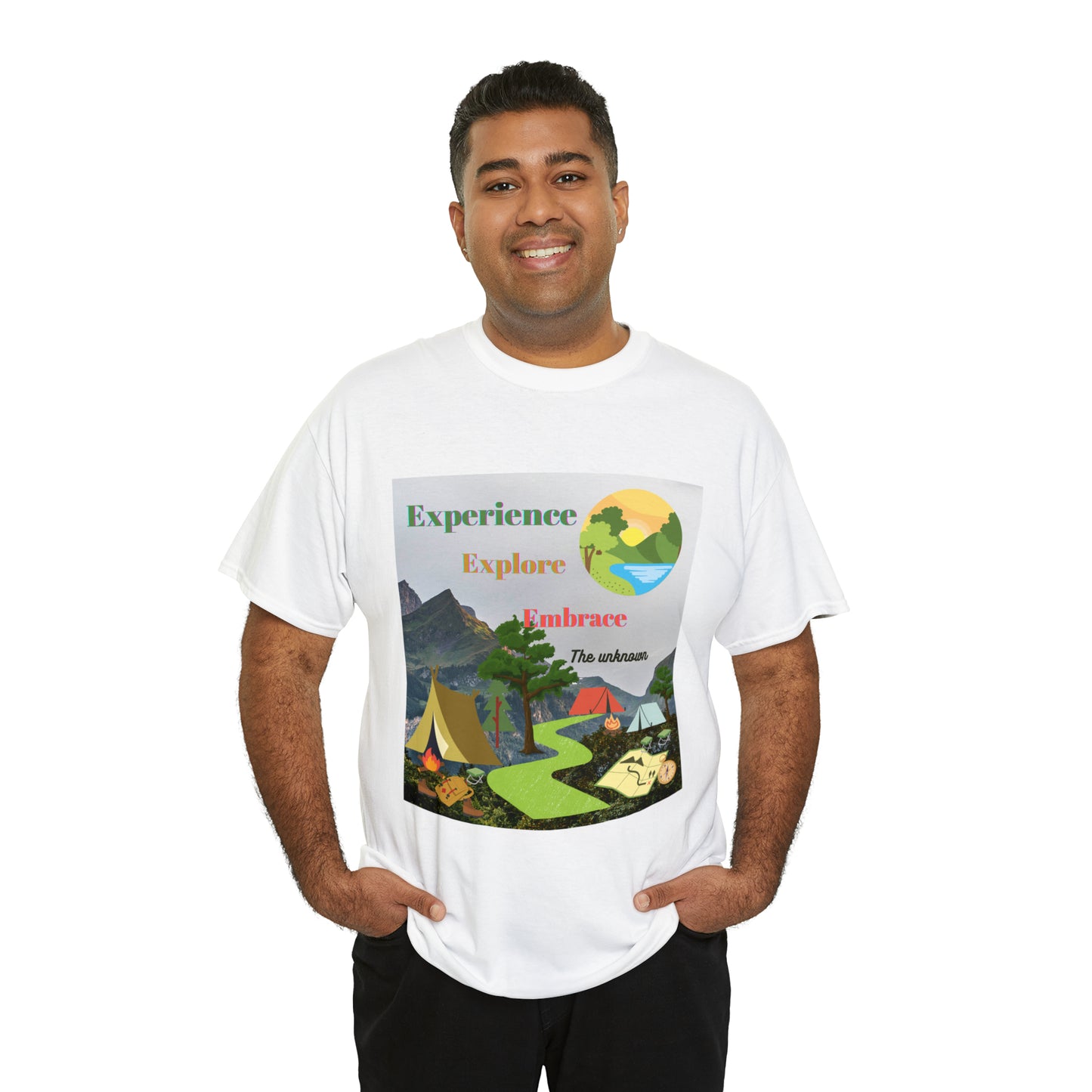 Experience Explore Embrace Unisex Heavy Cotton Tee