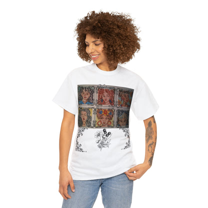 Vintage with comic art Unisex Heavy Cotton Tee