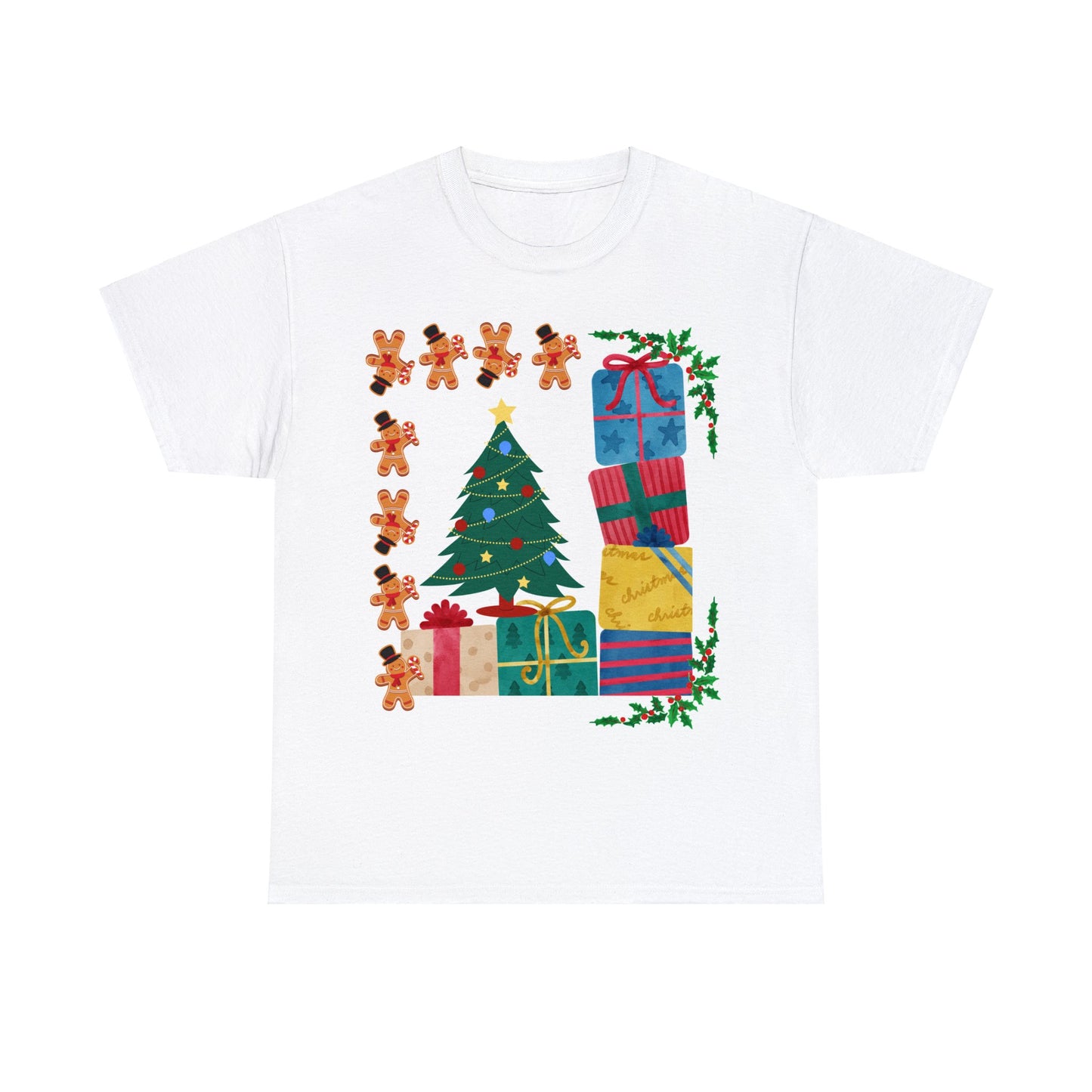 Christmas Tree Presents Unisex Heavy Cotton Tee