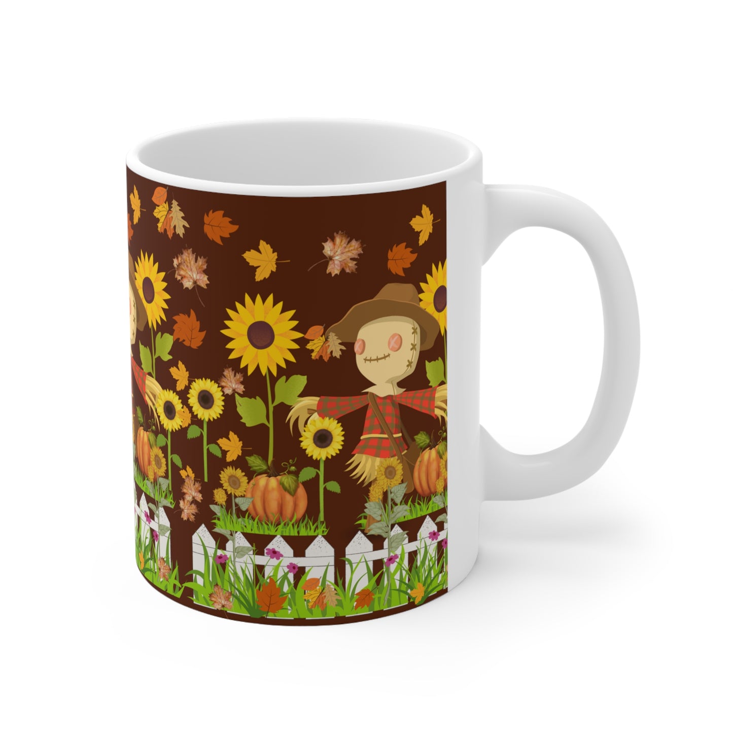 Vibing For Fall Brown Ceramic Mug 11oz