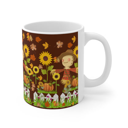 Vibing For Fall Brown Ceramic Mug 11oz