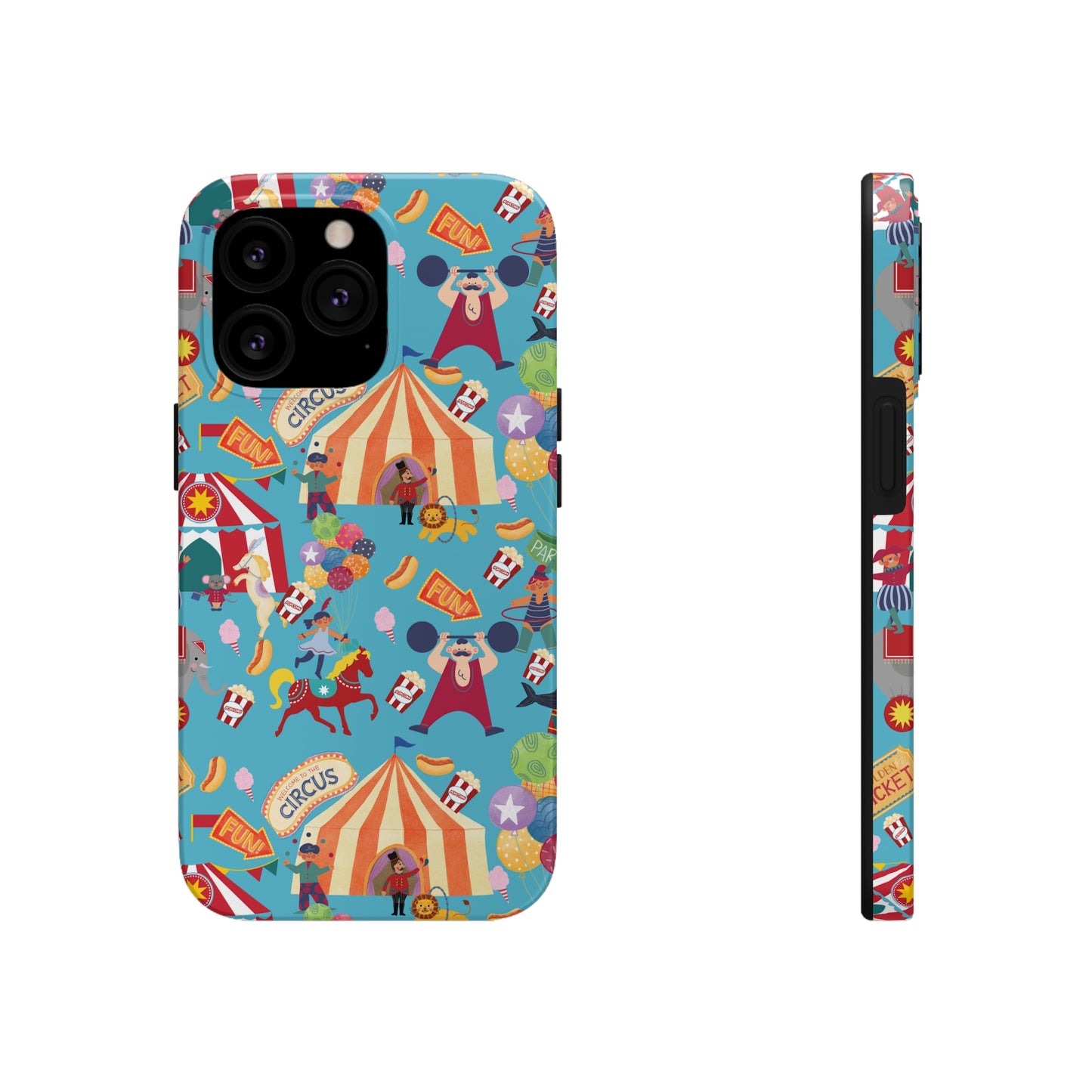 Circus Party Blue Tough Phone Cases