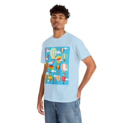 Hot Air Balloons Unisex Heavy Cotton Tee