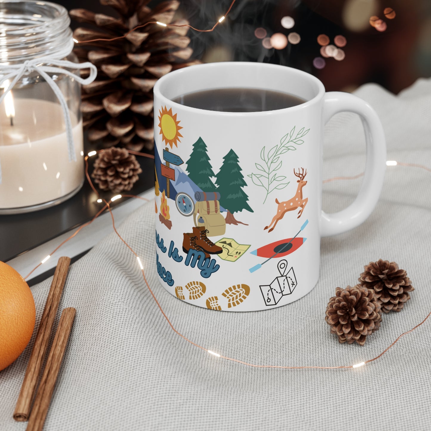 The Wilderness Is My Happy Place Ceramic Mug 11oz