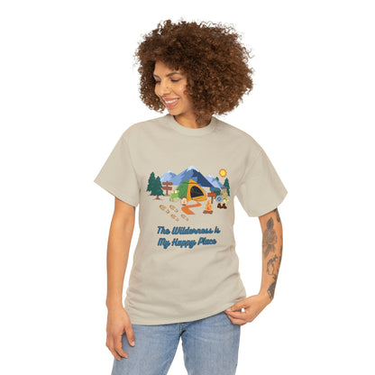 The Wilderness is My Happy Place Unisex Heavy Cotton Tee