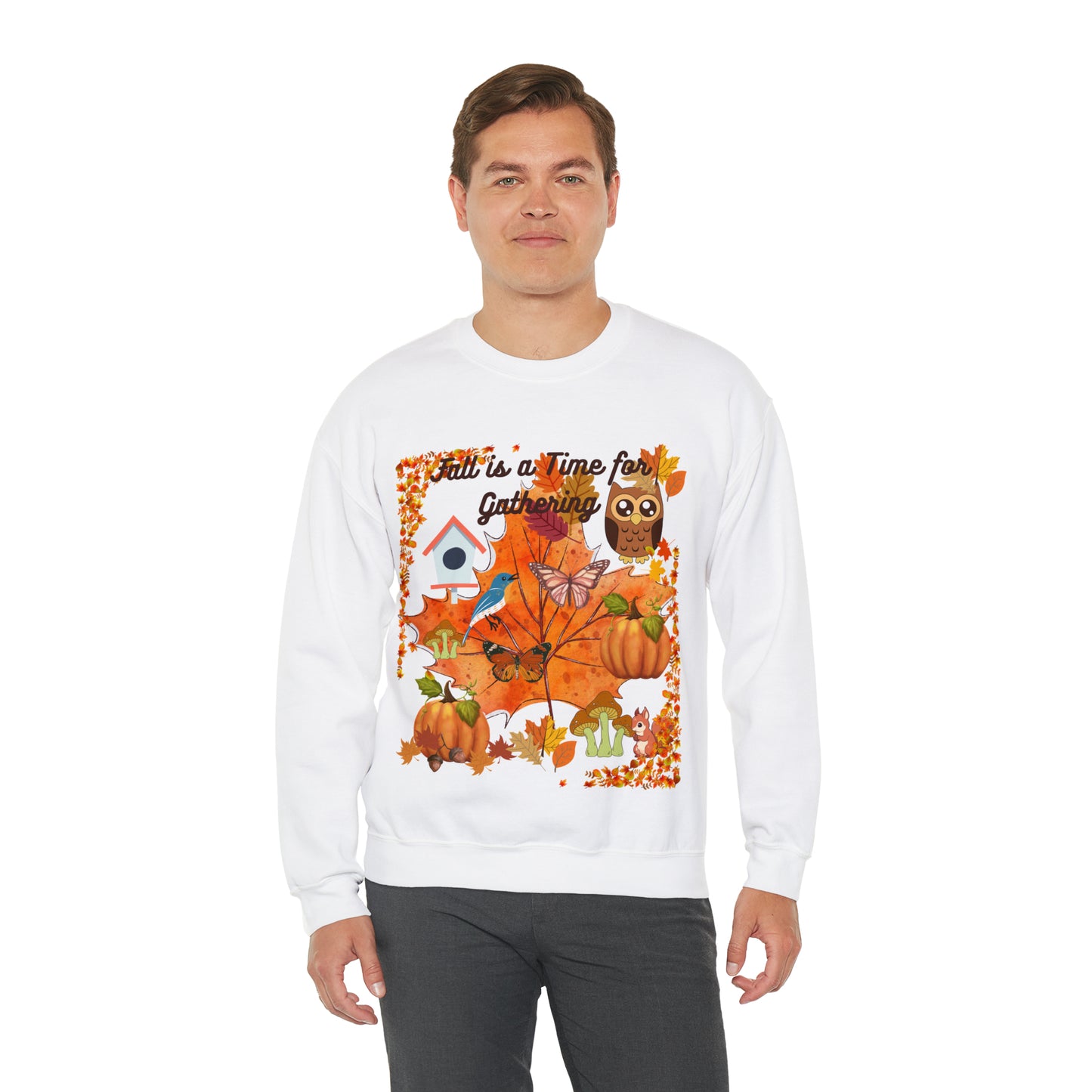 Fall Is a Time for Gathering Unisex Heavy Blend™ Crewneck Sweatshirt