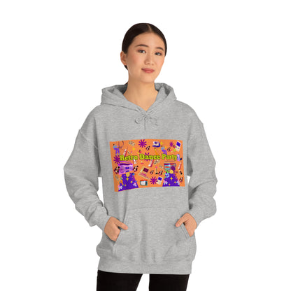 Retro Dance Party Orange Ground Unisex Heavy Blend™ Hooded Sweatshirt