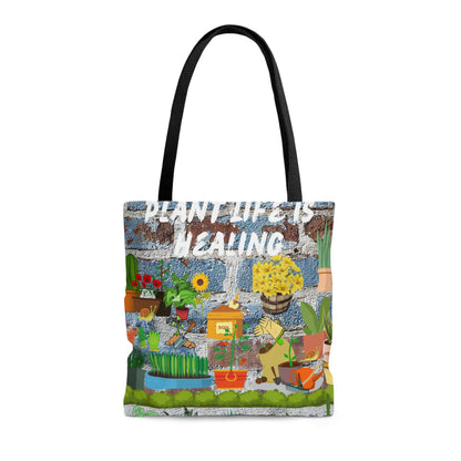 Plant Life Is Healing Tote Bag (AOP)