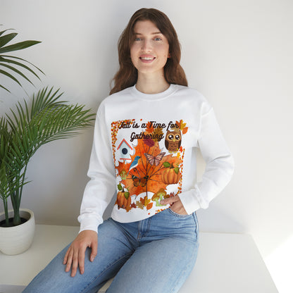 Fall Is a Time for Gathering Unisex Heavy Blend™ Crewneck Sweatshirt