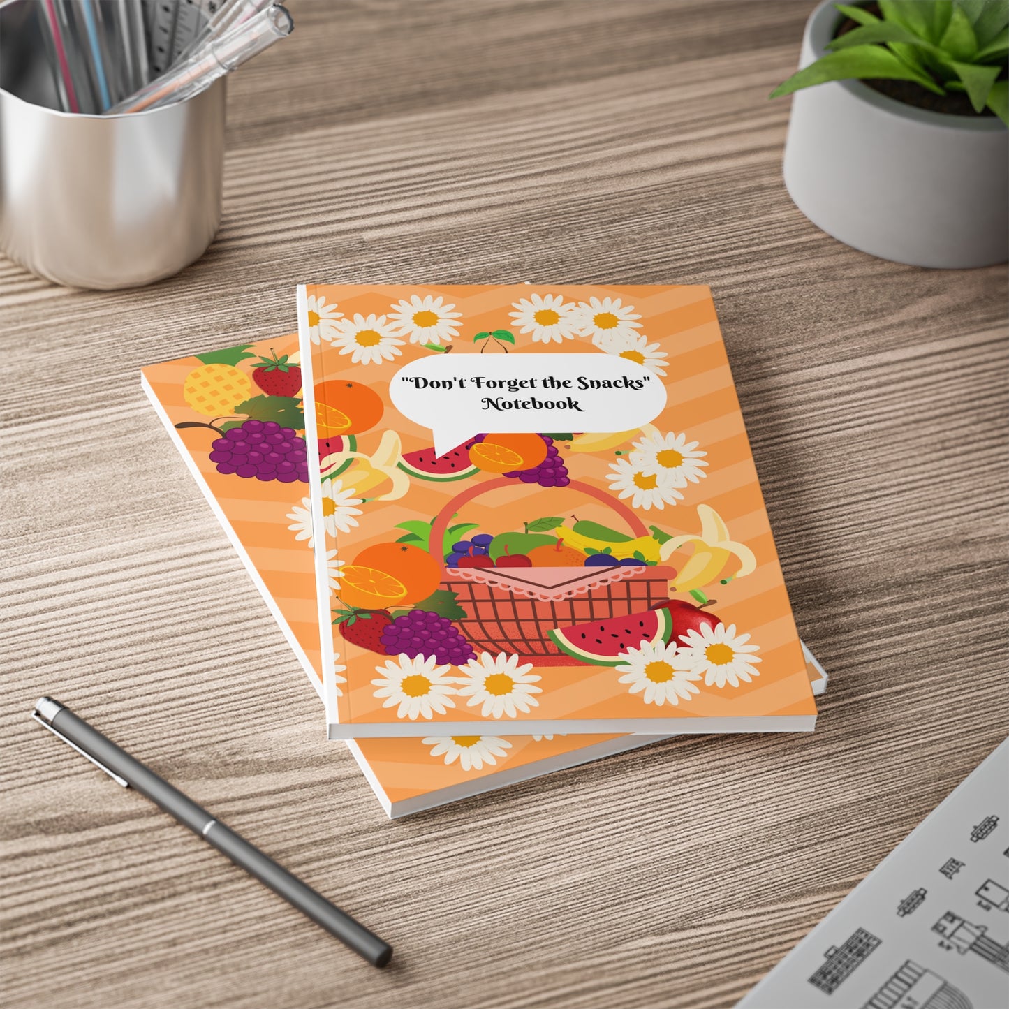 Don't Forget the Snacks Softcover Notebook, A5