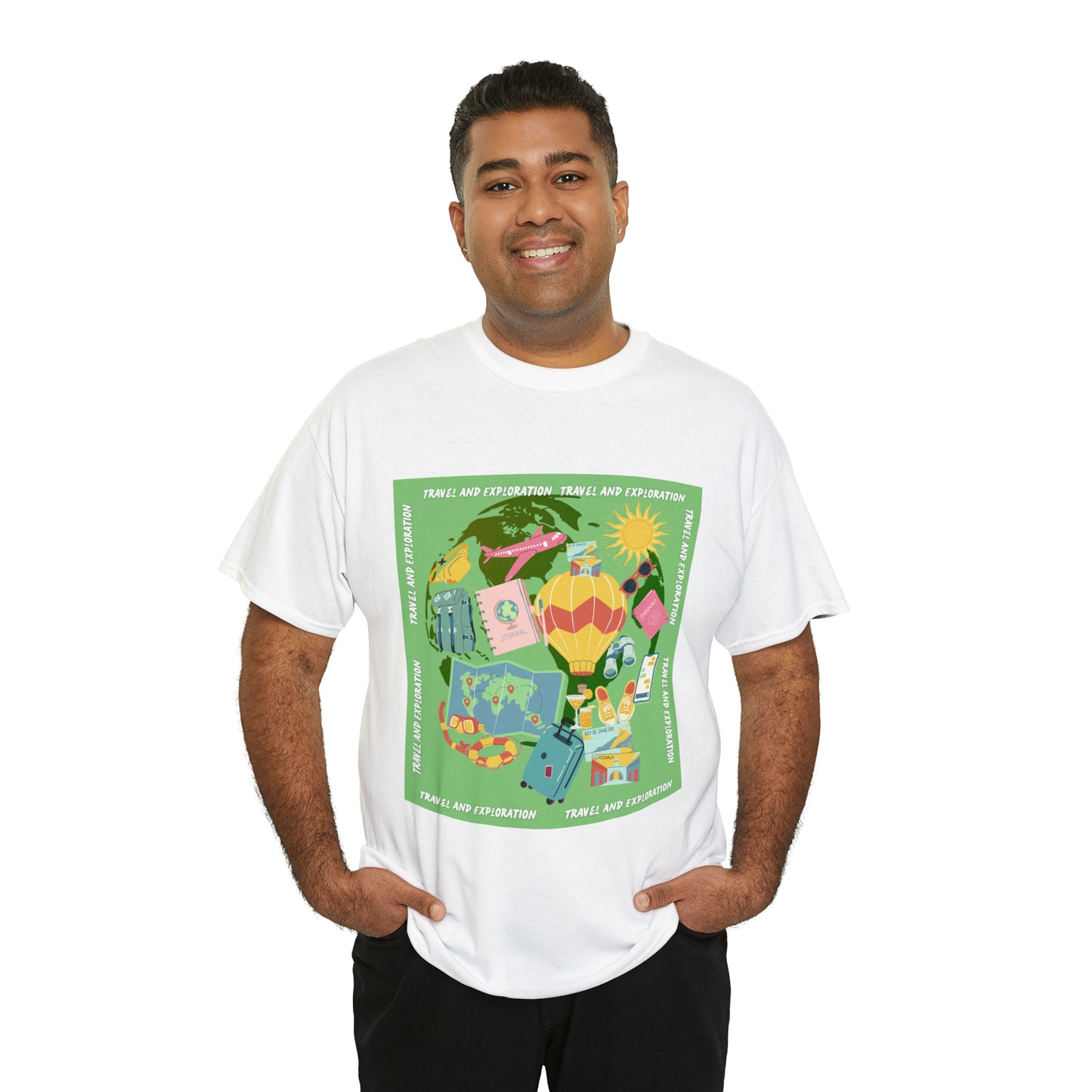 Travel and Exploration Unisex Heavy Cotton Tee