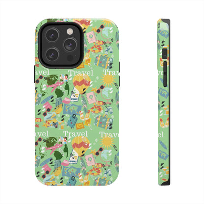 Travel and Exploration Green Tough Phone Cases