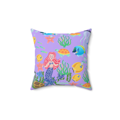 Hidden Treasures Lavender Spun Polyester Square Pillow