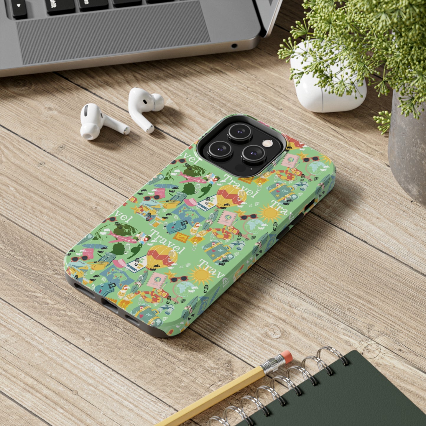 Travel and Exploration Green Tough Phone Cases