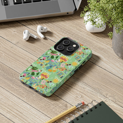 Travel and Exploration Green Tough Phone Cases