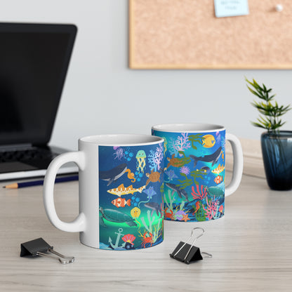 Ocean Scene Ceramic Mug 11oz