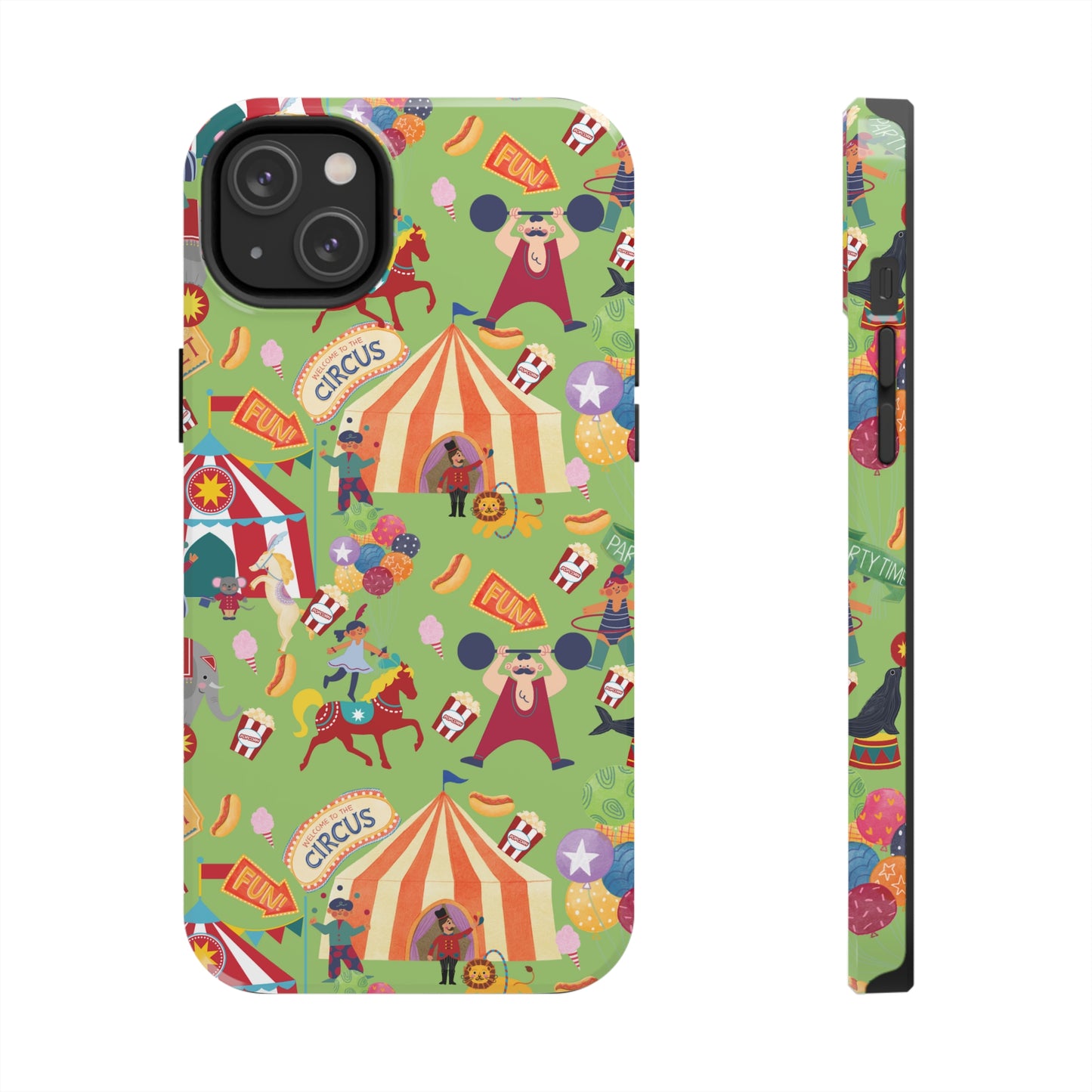 Circus Party Lime Tough Phone Cases