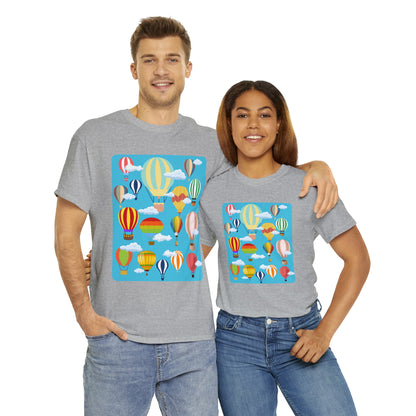 Hot Air Balloons Unisex Heavy Cotton Tee