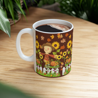 Vibing For Fall Brown Ceramic Mug 11oz