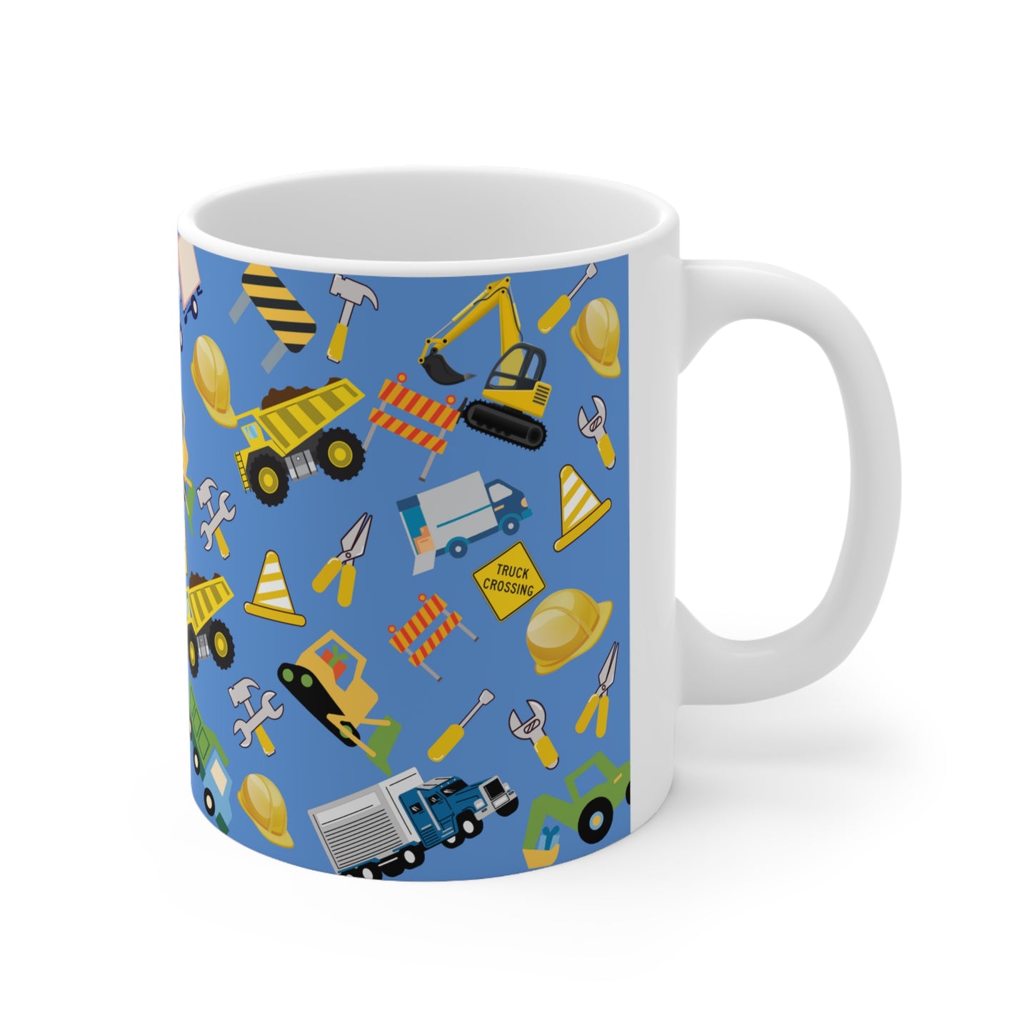 Construction Blue Ceramic Mug 11oz