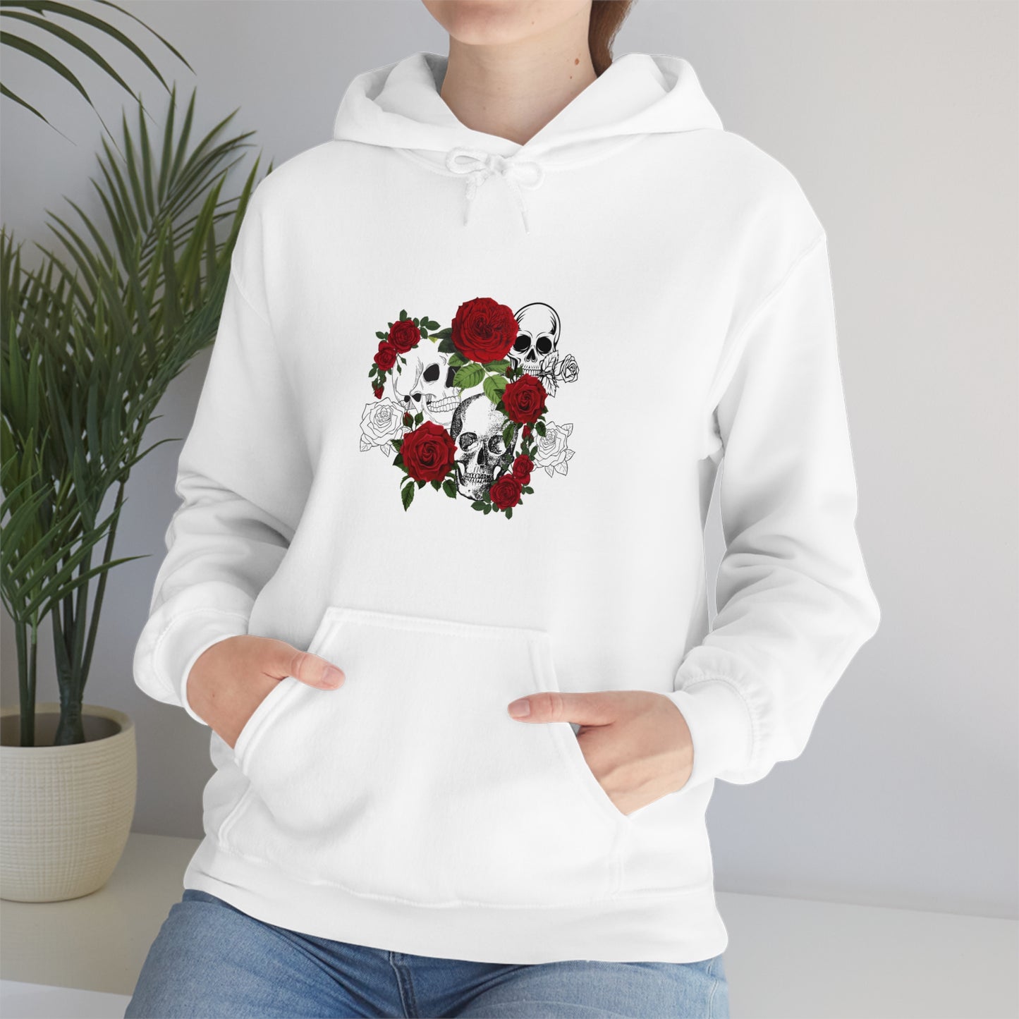 Skull and Roses Unisex Heavy Blend™ Hooded Sweatshirt