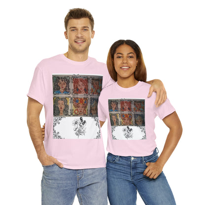 Vintage with comic art Unisex Heavy Cotton Tee