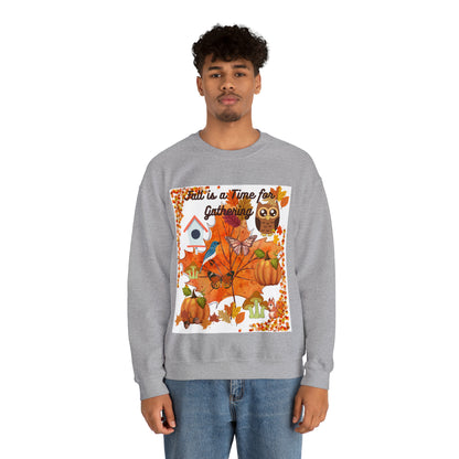 Fall Is a Time for Gathering Unisex Heavy Blend™ Crewneck Sweatshirt