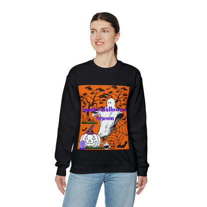 Spooky Halloween Season Orange Unisex Heavy Blend™ Crewneck Sweatshirt