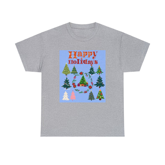 Happy Holidays Unisex Heavy Cotton Tee