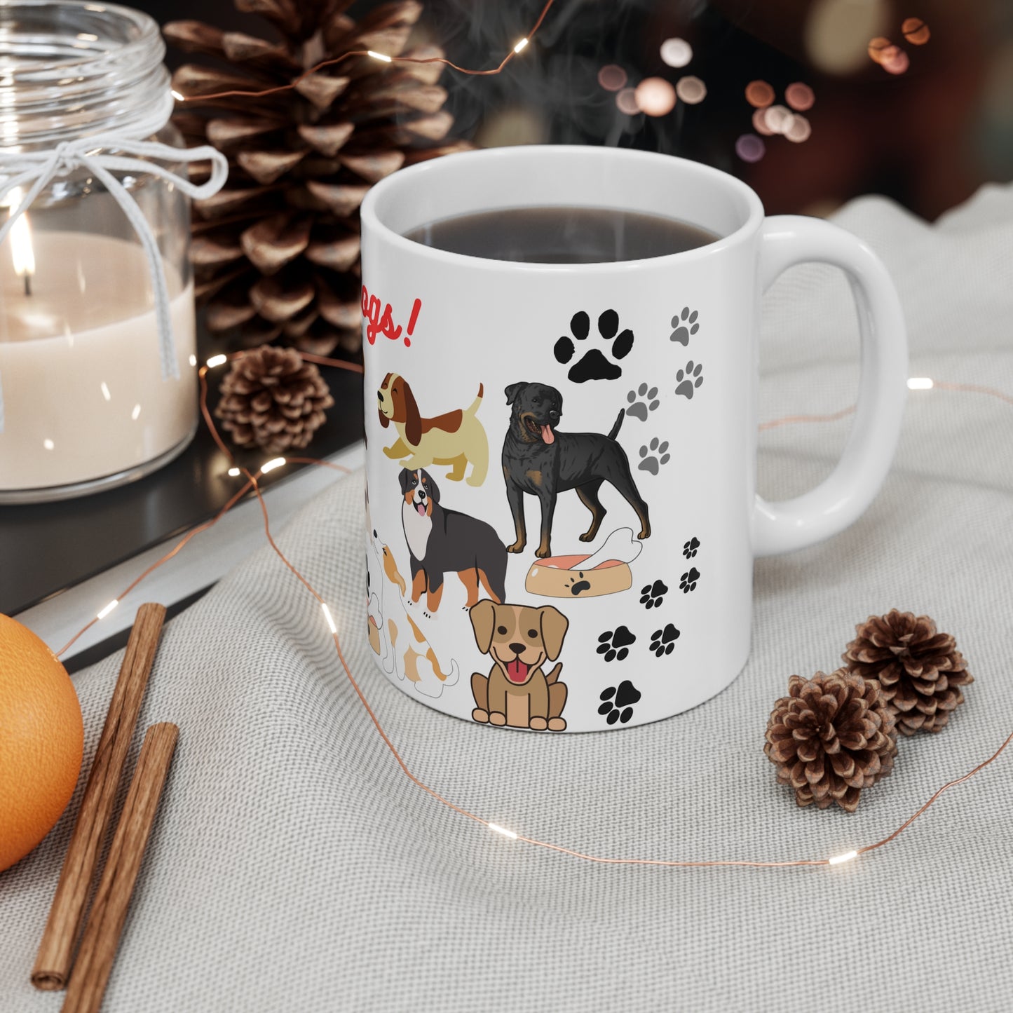 I Love Dogs Ceramic Mug 11oz